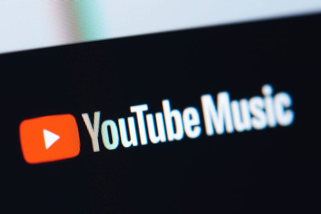 Youtube Music logo på skærm